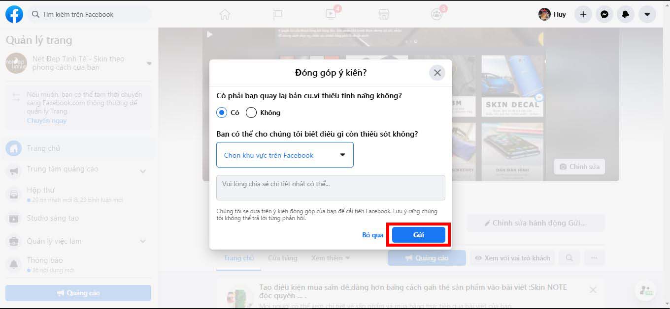 Cách chuyển giao diện facebook cũ
