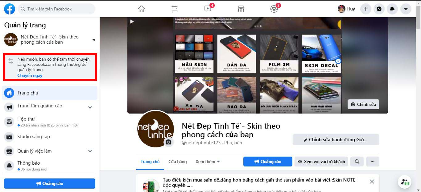 Cách chuyển giao diện facebook cũ
