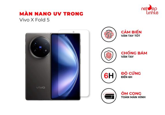 Dán màn Nano UV Vivo X Fold 5