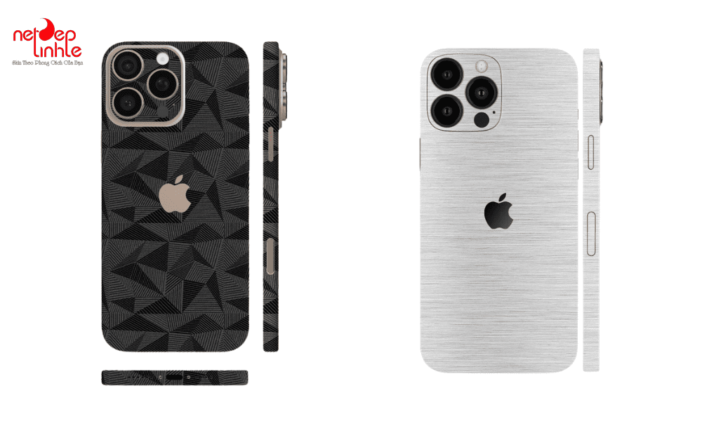 Dán skin iPhone 16 vân kim loại - carbon - metallic xước mạnh mẽ, hiện đại 