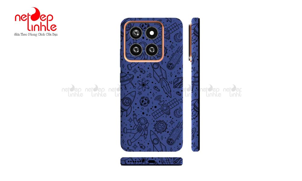 Miếng Dán Skin Xiaomi 13 Series Hình Vũ Trụ Xanh Dương Nhám