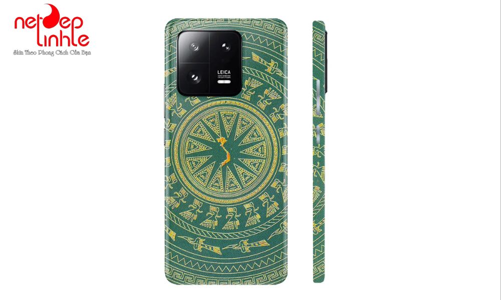 Miếng dán Skin Film 3M Điện Thoại Xiaomi 13 Trống Đồng Xanh Vàng