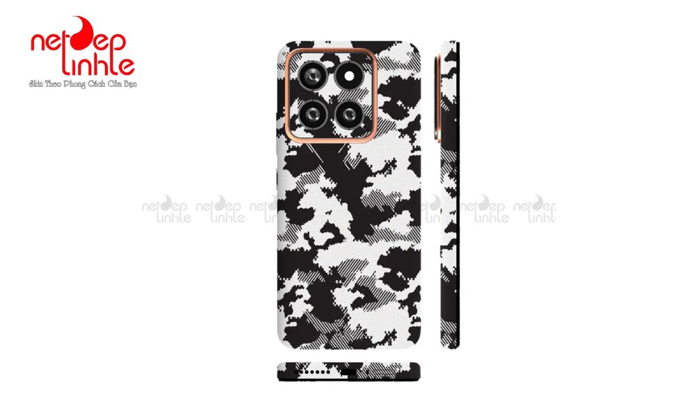Dán Skin Redmi Note 12 Series Hình Camo Trắng Nhám Đơn Giản