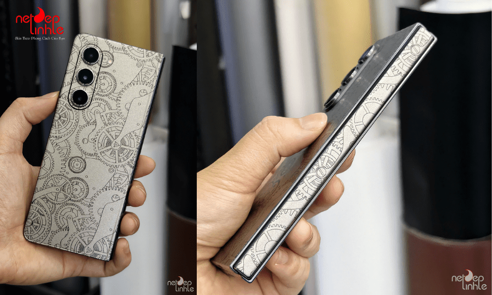 Phong cách dán skin Samsung S22 đơn giản, họa tiết tối giản mà vẫn sang trọng